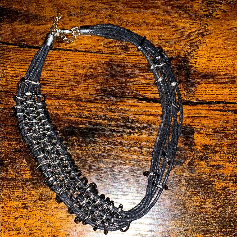 Black and Silver Statement Necklace